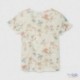 Camiseta m/c lino estampado