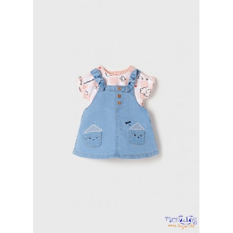 Conj. falda peto denim