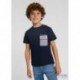 Camiseta m/c combinada lino